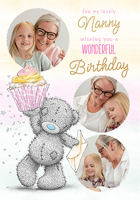 Me To You Nanny 3 Photo Birthday Card