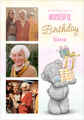 Me To You Present Tower 3 Photo Birthday Card