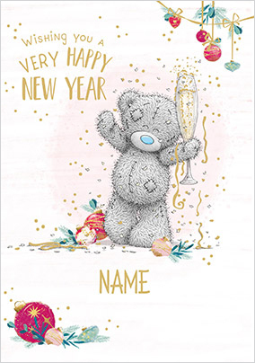 Personalised Me To You New Year Card
