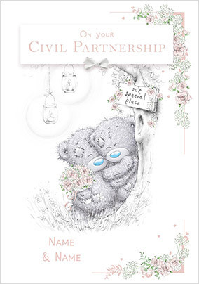 Me To You - Civil Partnership Personalised Card