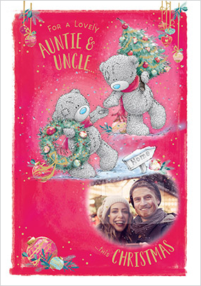 Auntie & Uncle Cute Christmas Personalised Card