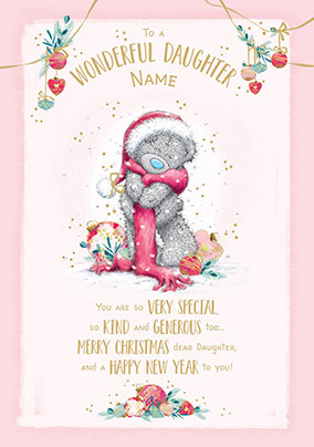 Me To You - Daughter Christmas Personalised Card