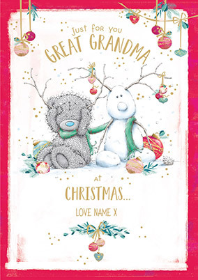 Great Grandma Cute Christmas Personalised Card
