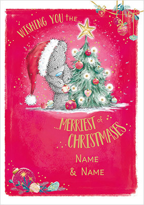 Me To You - Personalised Merriest of Christmases Card