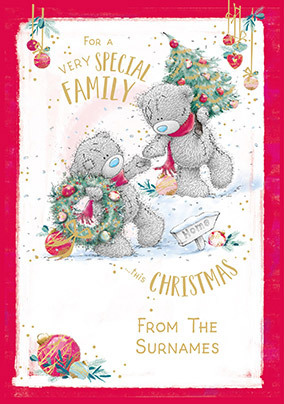 Me To You - Special Family Personalised Christmas Card
