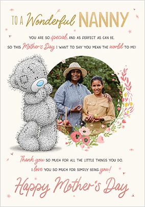 Photo of Me To You Wonderful Nanny Verse Mother's Day Photo Card