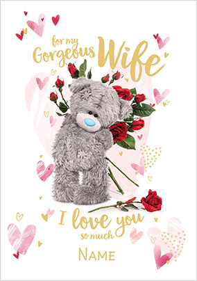 Me To You - Wonderful Wife Personalised Card