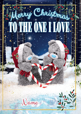 Christmas One I Love Cute Personalised Card