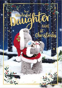Me To You - Wonderful Daughter Personalised Christmas Card