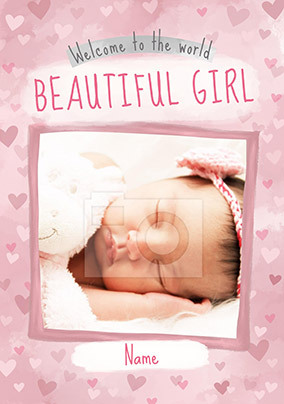 Beautiful Baby Girl Photo Card
