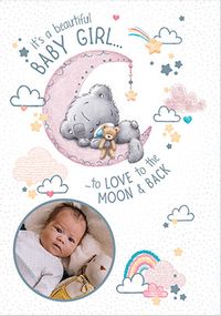 Tap to view Me To You Tiny Tatty New Baby Girl Photo Card