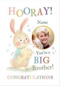 Tap to view Congratulations Big Brother Photo Upload New Baby Card