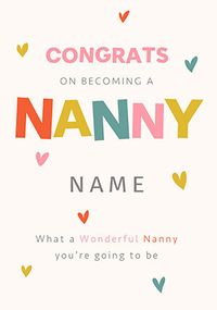 Tap to view Congratulations on becoming a Nanny Personalised Card