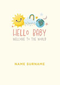 Tap to view Hello New Baby Personalised Card