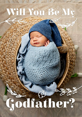 Will you be my Godfather? Photo Card