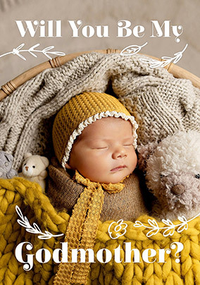 Will you be my Godmother? Photo Card
