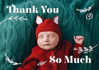 Tap to view Simple New Baby Thank You Landscape Photo Card