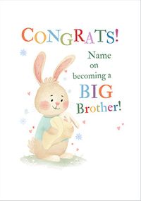 Tap to view Congratulations Big Brother Personalised New Baby Card