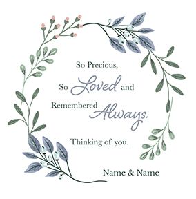 Photo of Loss Of Your Baby Square Sympathy Card