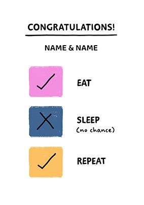 Photo of New Baby Checklist Card