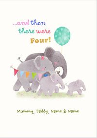 Tap to view And Then There Were Four Personalised New Baby Card