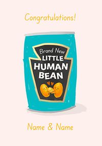 Tap to view New Little Human Bean New Baby Card