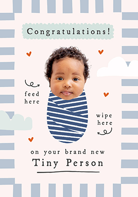 Bundle Of Joy New Baby Boy Photo Card