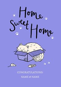 Tap to view Home Sweet Home Illustrated Cat Card