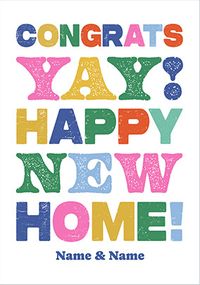 Tap to view Letterpress Happy New Home Card