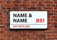 Tap to view Personalised Street Sign New Home Card