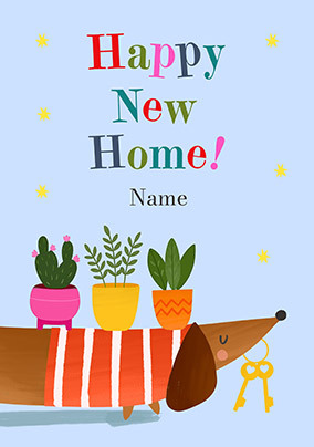Sausage Dog New Home Card