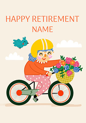 Happy Retirement Bike Personalised Card