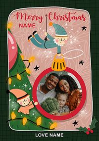 Tap to view Family Bauble Photo Christmas Card