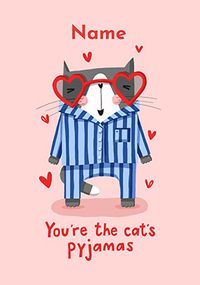 Tap to view The Cat's Pyjamas Personalised Valentine's Day Card