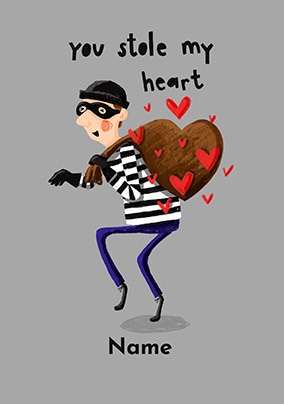 Stole my Heart Personalised Valentine's Day Card