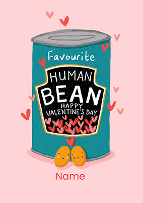 Fave Human Bean Personalised Valentine's Day Card