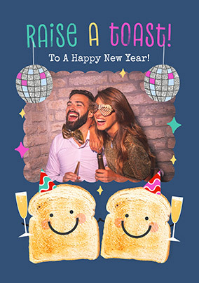 Raise A Toast New Year Photo Card