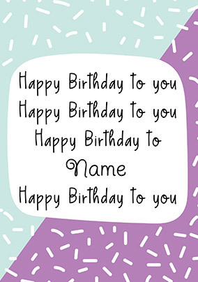 Happy Birthday Song For Her Card