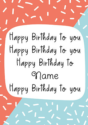 Happy Birthday Song For Him Card