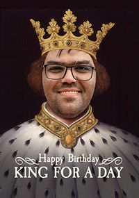 King Photo Upload Birthday Card
