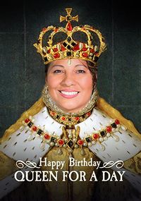 Queen Photo Upload Birthday Card