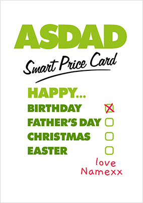 Smart Price Personalised Card