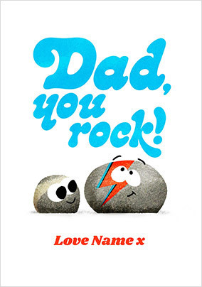 Dad You Rock Father's Day Card