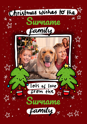 From the Family Photo Christmas Tree Card