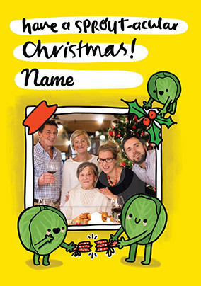 Sprout-tacular Photo Christmas Card