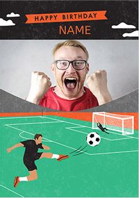 Tap to view Football Fan Photo Upload Birthday Card