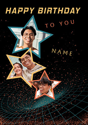 Galactic Happy Birthday Photo Card