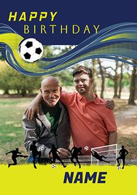 Tap to view Football Photo Upload Birthday Card