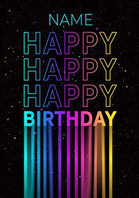 Tap to view Bold Text Happy Birthday Card