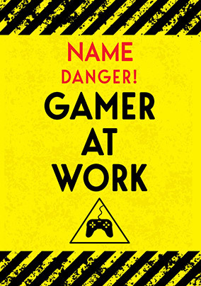 Gamer At Work Card